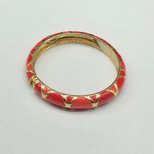 Vintage bamboo style orange bracelet